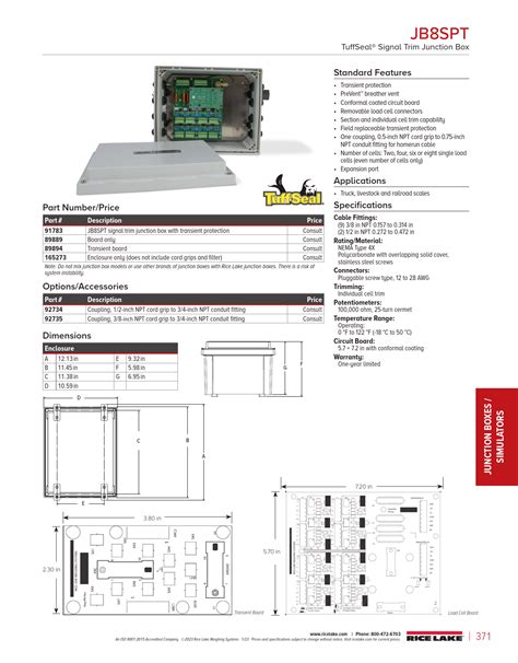 j8 junction box|TuffSeal Heavy Capacity Junction Box Installation Manual.